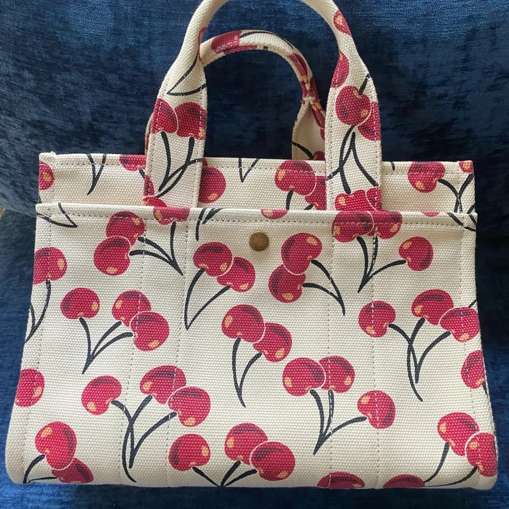Coach Cargo Tote Bag 26 with Cherry Print - Picture 3 of 6
